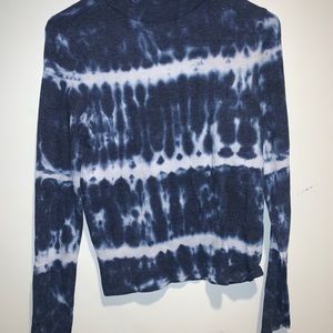 American Eagle Blue and White Dyed Long Sleeve